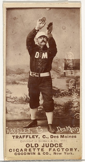 Goodwin & Company, William Franklin "Bill" Traffley, Catcher, Des Moines Prohibitionists, from the Old Judge series (N172) for Old Judge Cigarettes