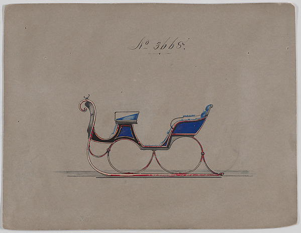Brewster & Co., Design for 4 Seat Sleigh, no. 3668