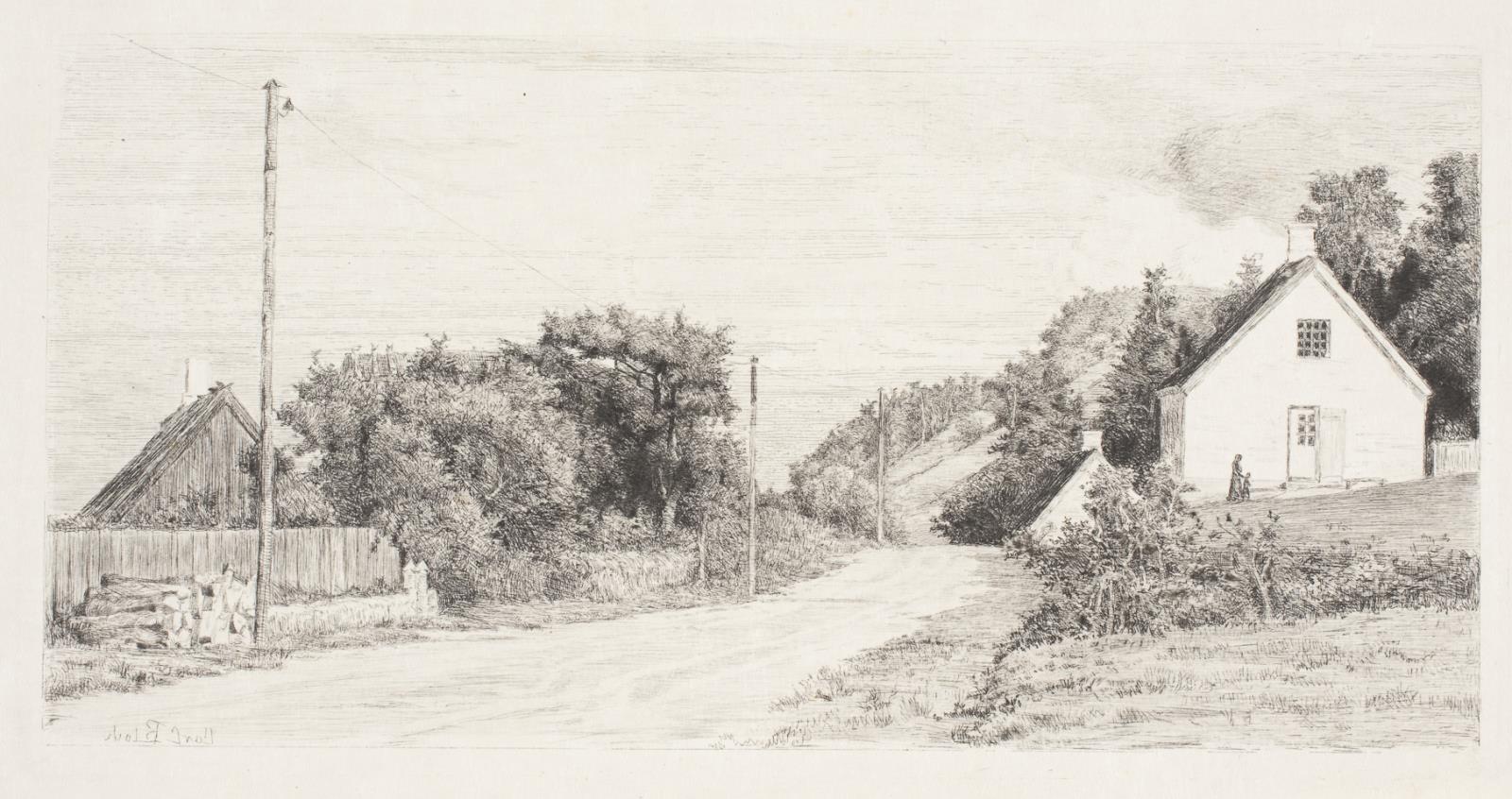 Carl Bloch, Landevejen mellem husene