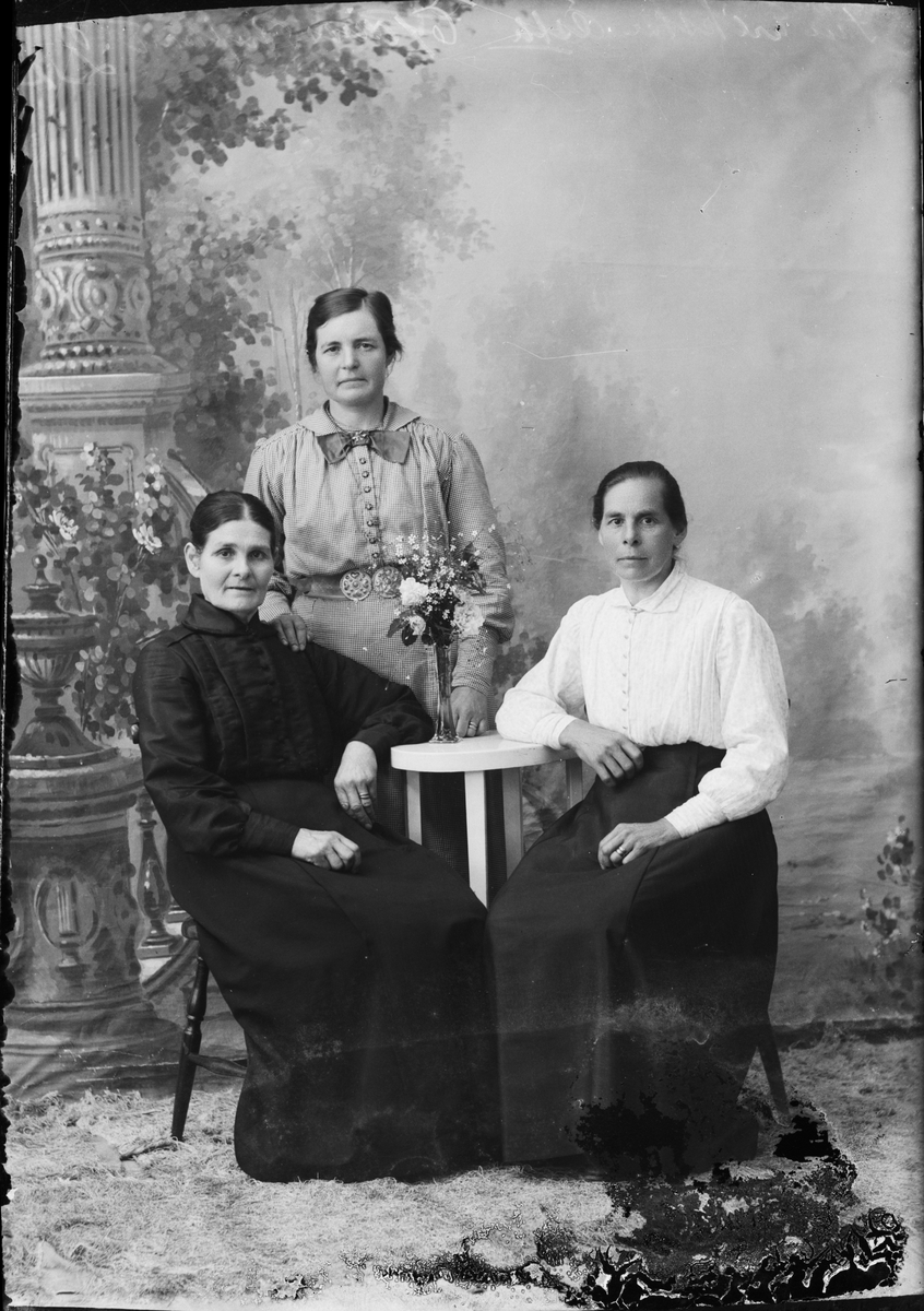 Skötsner-Edhlund, Ateljé portrait - three women from Östhammar, Uppland
