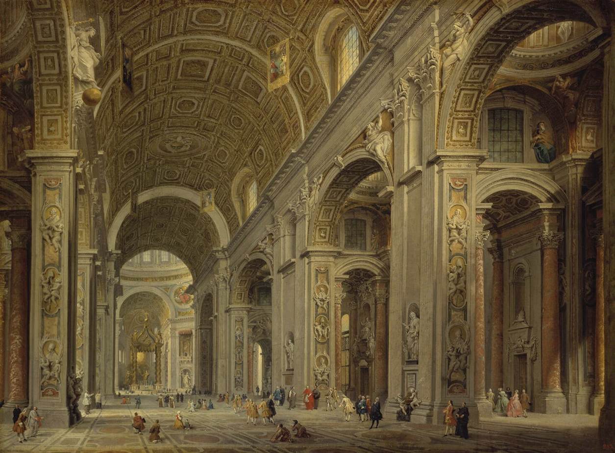 Giovanni Paolo Panini, Interior of St Peter's Cathedral in Rome