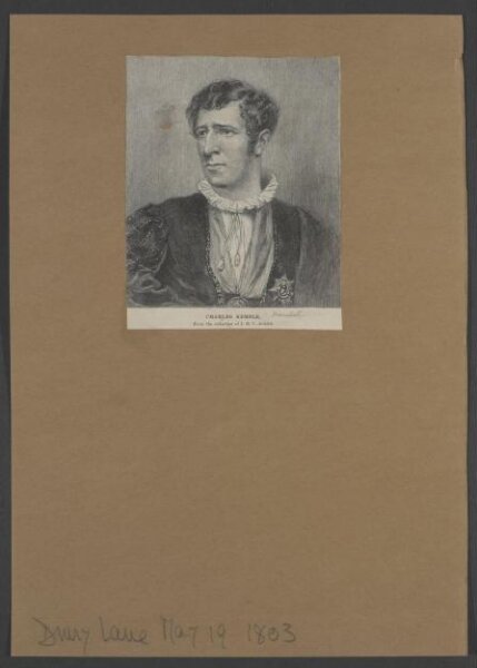 unknown, Charles Kemble as Hamlet