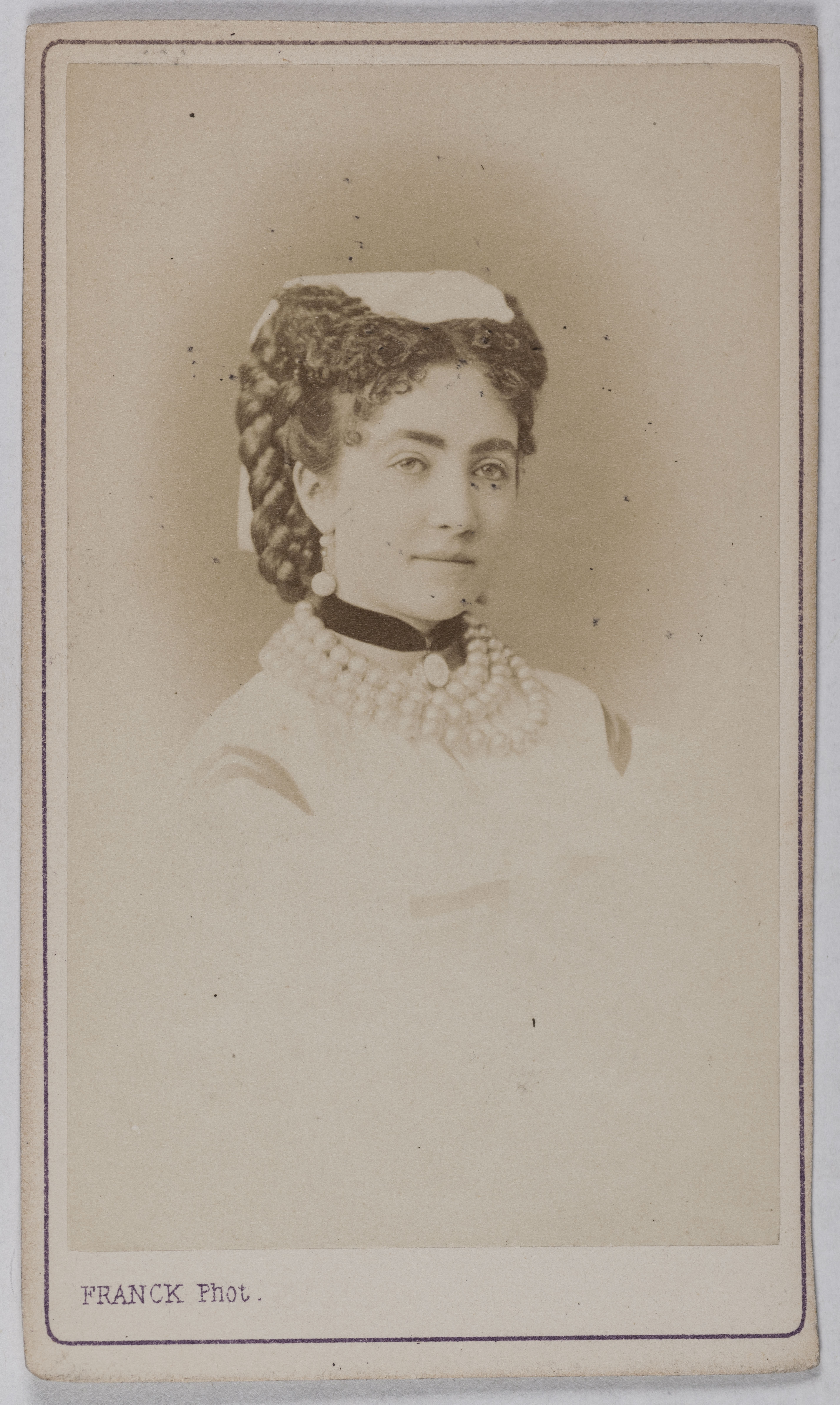 Franck, Portrait de Sidonie Galopin (actrice au théâtre Cluny)