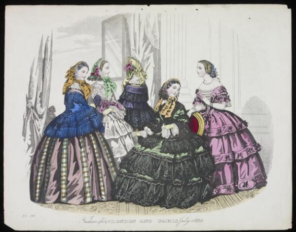 Unknown, London and Paris Fashions for July 1856