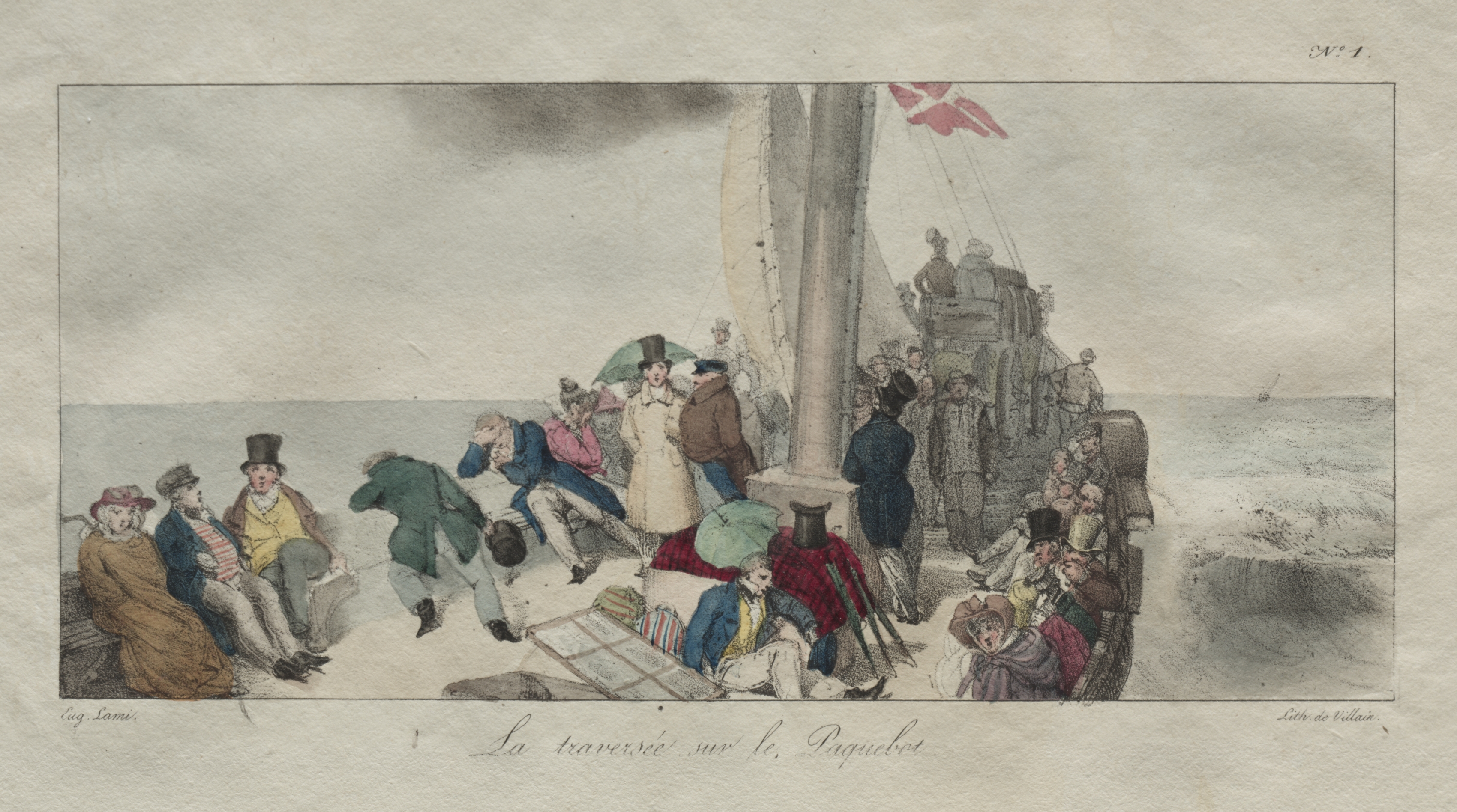 Eugène Louis Lami, Souvenirs of London:  Crossing on the Packet Boat