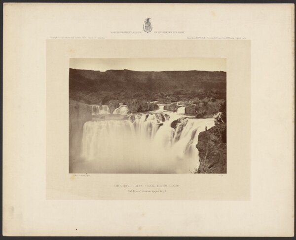 Timothy H. O'Sullivan, Shoshone Falls, Snake River, Idaho, Full Lateral View on Upper Level