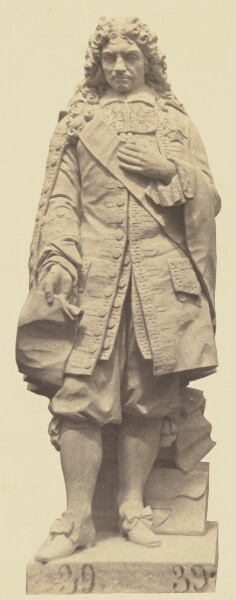 Édouard Baldus, ["Colbert", Statue by Paul Gayrard, Decoration of the Louvre, Paris]