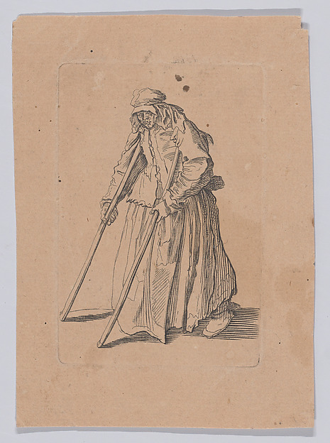Anonymous, Reverse and Reduced Copy of La Mendiante aux Béquilles (The Female Beggar with Crutches), from "Les Gueux suite appelée aussi Les Mendiants, Les Baroni, ou Les Barons" (The Beggars, also called the Barons)