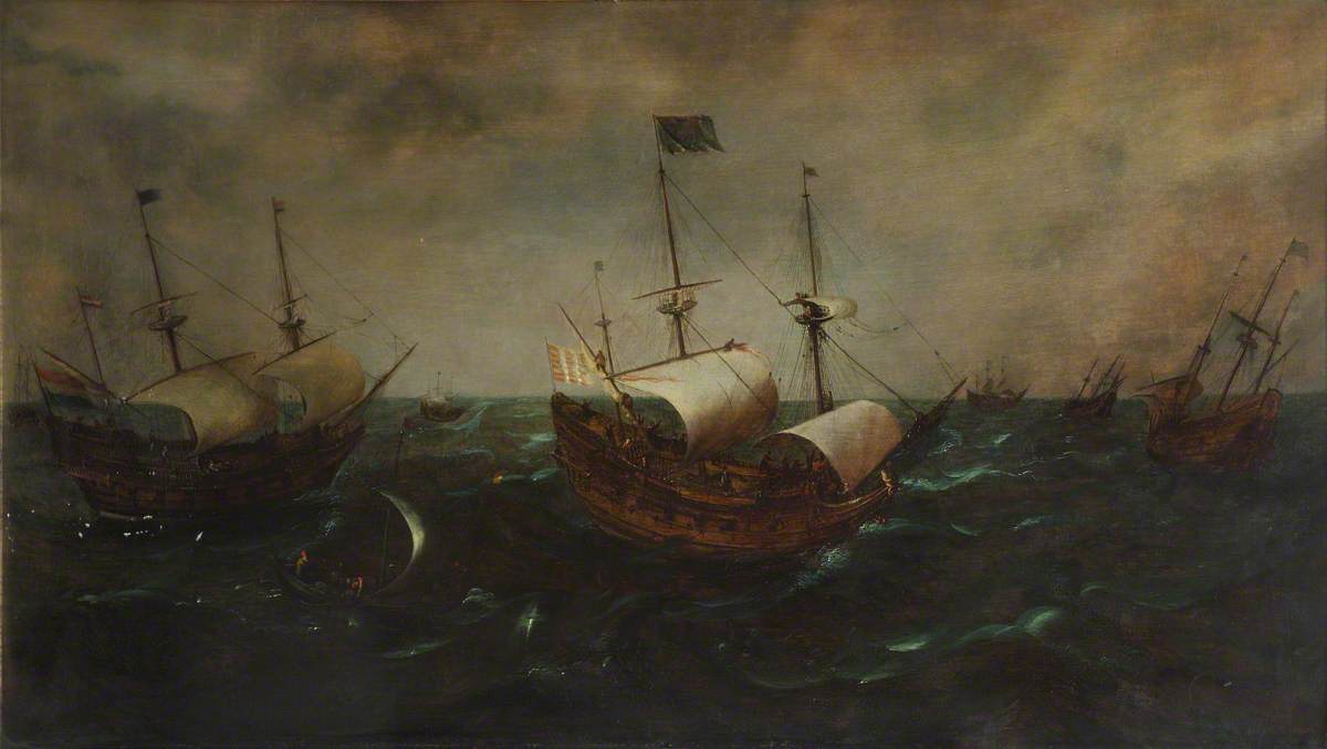 Cornelisz Claessen, Dutch ships running before the wind