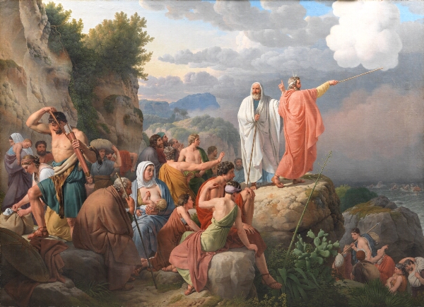 C.W. Eckersberg, Moses lader Det Røde Hav træde tilbage og Faraos hær oversvømmes