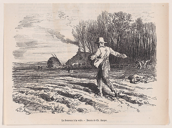 Charles Jacque, Scattering Seed, from "Le Magasin Pittoresque"