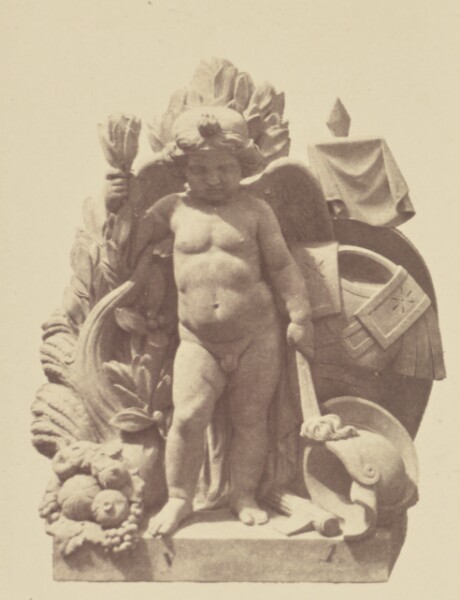 Édouard Baldus, ["La Paix", Sculpture by Joseph Brian, Decoration of the Louvre, Paris]