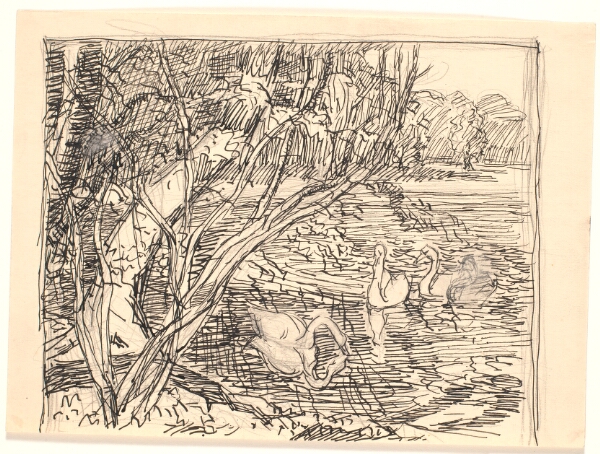 Fritz Syberg, En sø med fire svaner
