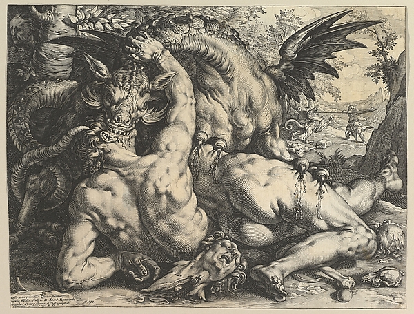 Hendrick Goltzius, The Dragon Devouring the Companions of Cadmus