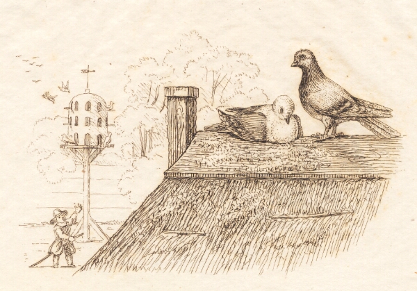 Martinus Rørbye, Illustration til "Halvhundrede Fabler for Børn" af Hey