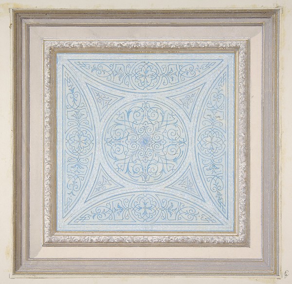 Jules-Edmond-Charles Lachaise, Design for a ceiling paianted in filagree patterns