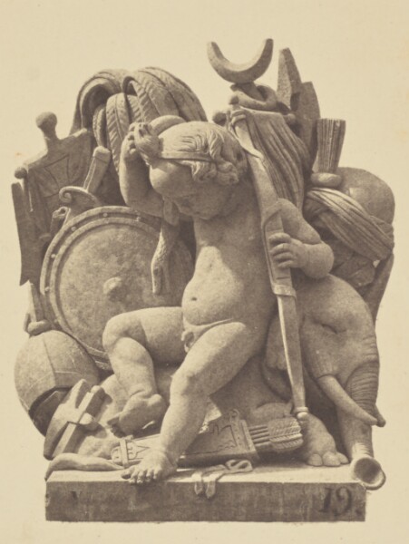 Édouard Baldus, ["L'Asie", Sculpture by Carl Elshoecht, Decoration of the Louvre, Paris]
