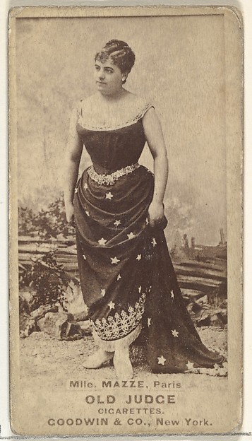 Goodwin & Company, Mlle. Mazze, Paris, from the Actors and Actresses series (N171) for Old Judge Cigarettes