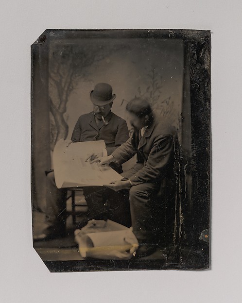 Unknown, [Two Men Reviewing Plans]