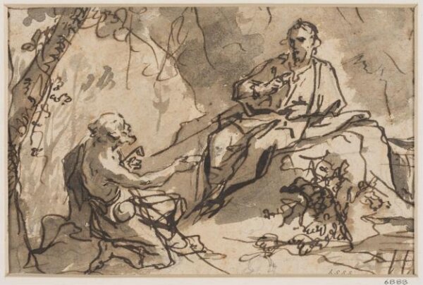 Unknown, Christ tempted to turn a stone into bread