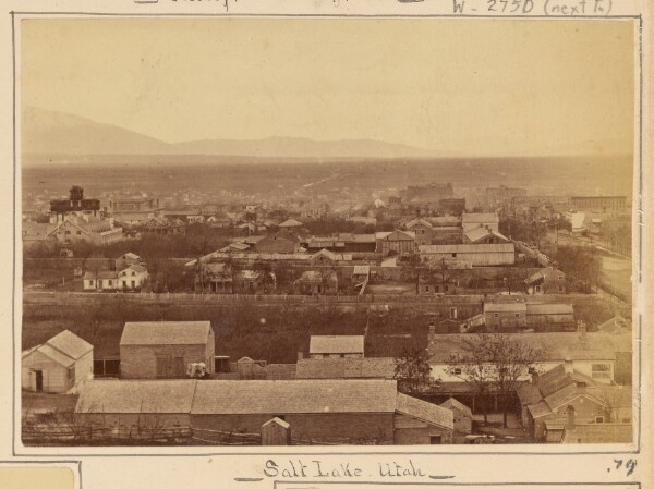 Carleton Watkins, The Tithing Houses, Salt Lake City, Utah.