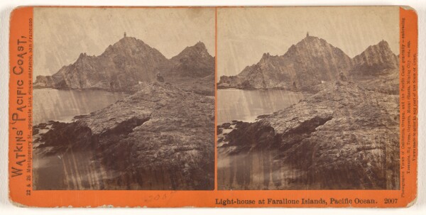 Carleton Watkins, Light-House at Farallone [sic] Islands, Pacific Ocean.