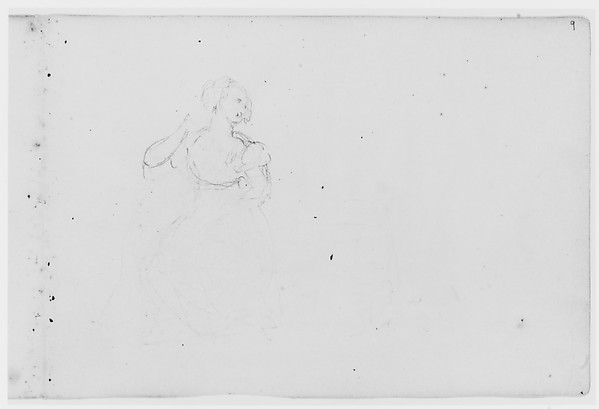 Asher Brown Durand, Seated Female Figure (from Sketchbook)