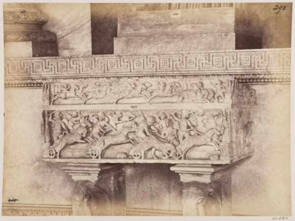Parker, John Henry, Sculpture - Chariot-race and horse-race, on a Sarcophagus (now in the Vatican Museum)