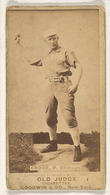 Goodwin & Company, Krock, Pitcher, Chicago, from the Old Judge series (N172) for Old Judge Cigarettes