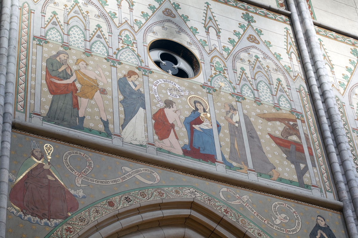 Olle Norling, Herdarnas tillbedjan, högkoret (travé 65), norra väggen, Uppsala domkyrka, Uppsala 2013