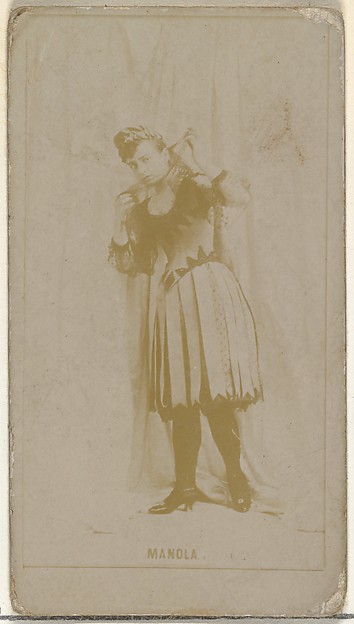 W. Duke, Sons & Co., Miss Manola, from the Actors and Actresses series (N145-8) issued by Duke Sons & Co. to promote Duke Cigarettes
