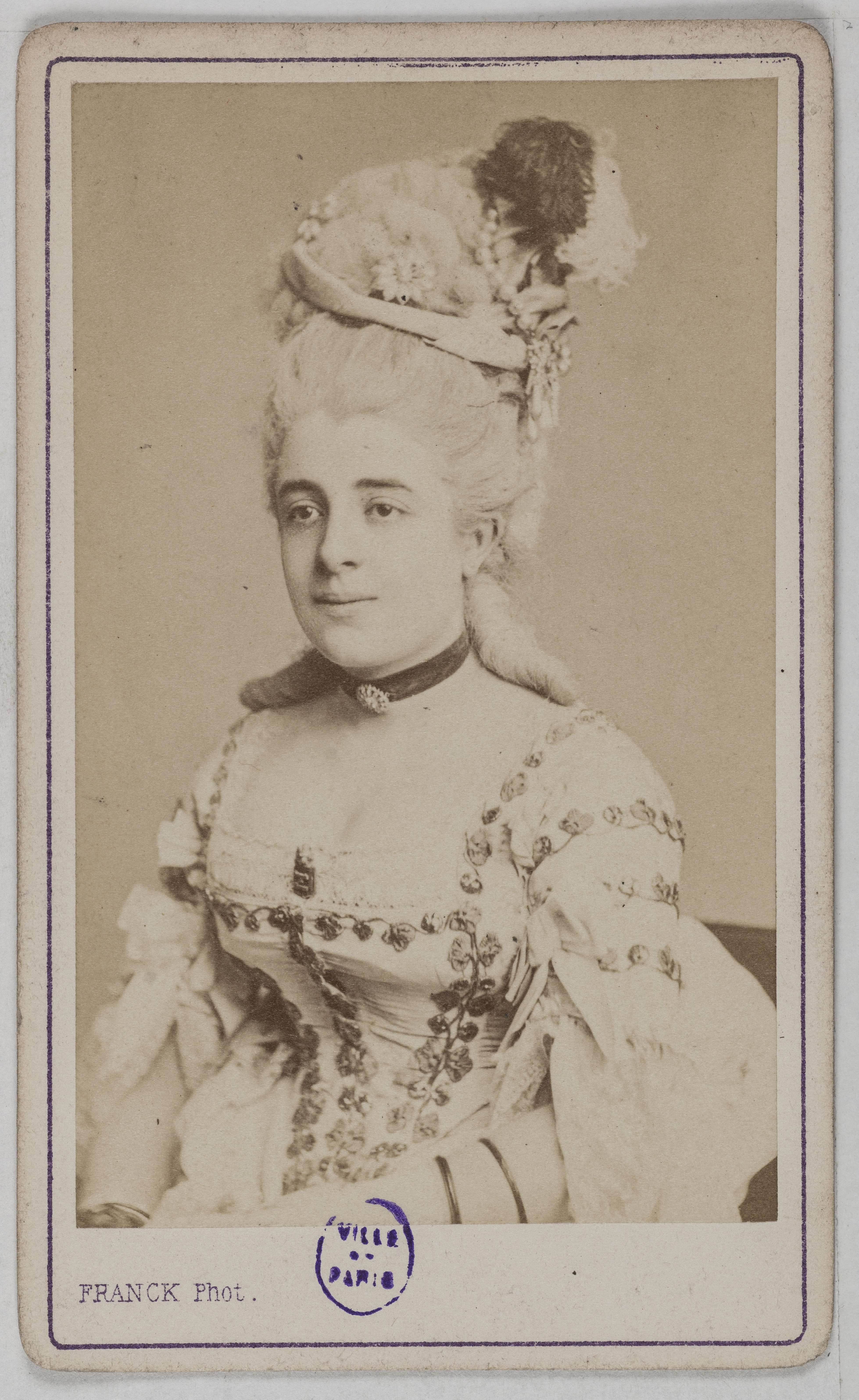 Franck, Portrait d'Anna Judic (Anna Marie Louise Damiens, épouse Israël, dite), (1850-1911), (cantatrice, actrice)