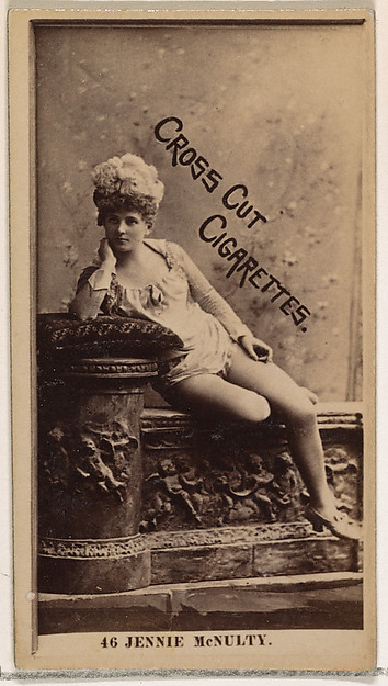 W. Duke, Sons & Co., Card Number 46, Jennie McNulty, from the Actors and Actresses series (N145-2) issued by Duke Sons & Co. to promote Cross Cut Cigarettes