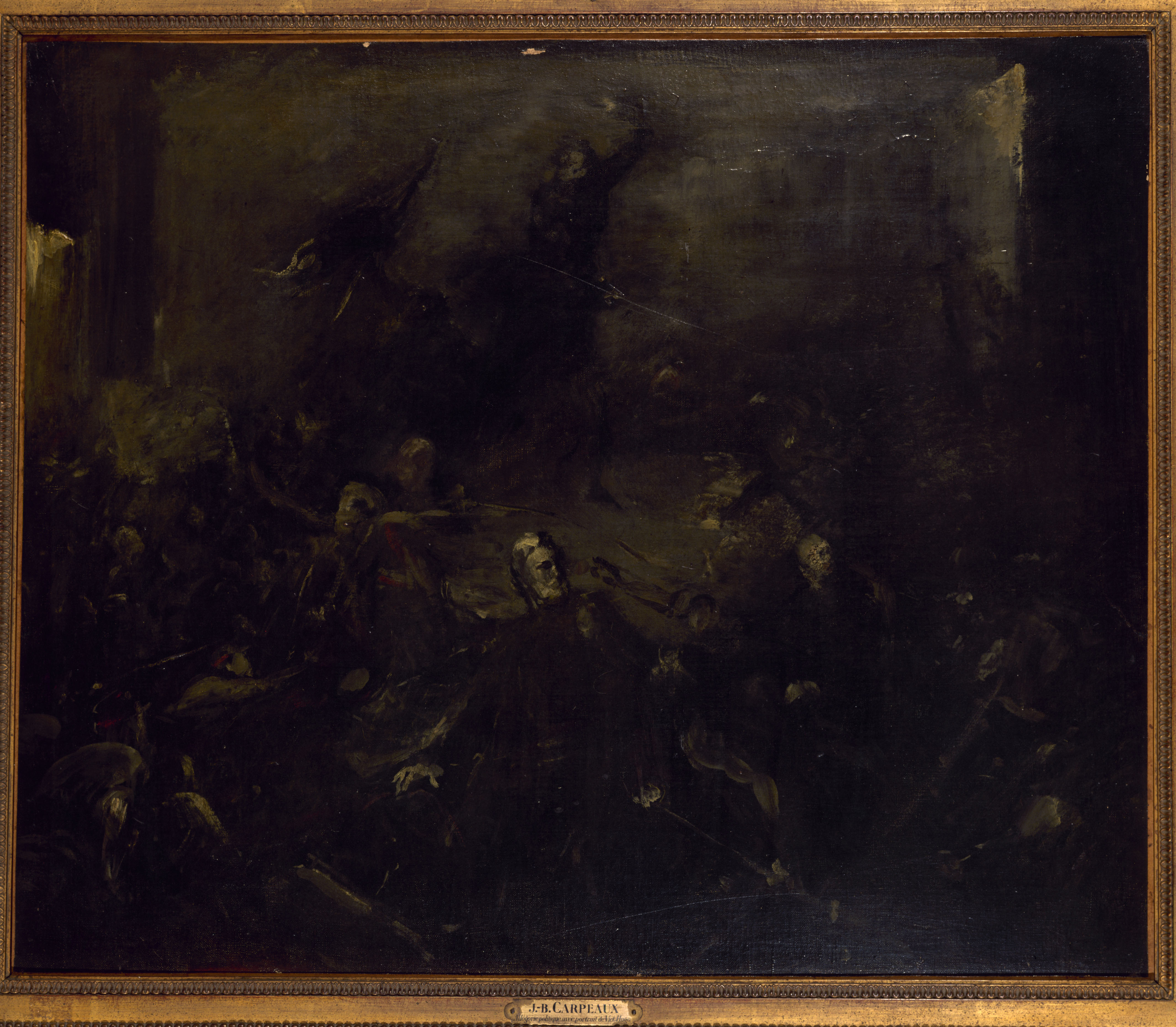 Jean-Baptiste Carpeaux, Allégorie politique avec portrait de Victor Hugo [ou Scène de combat]