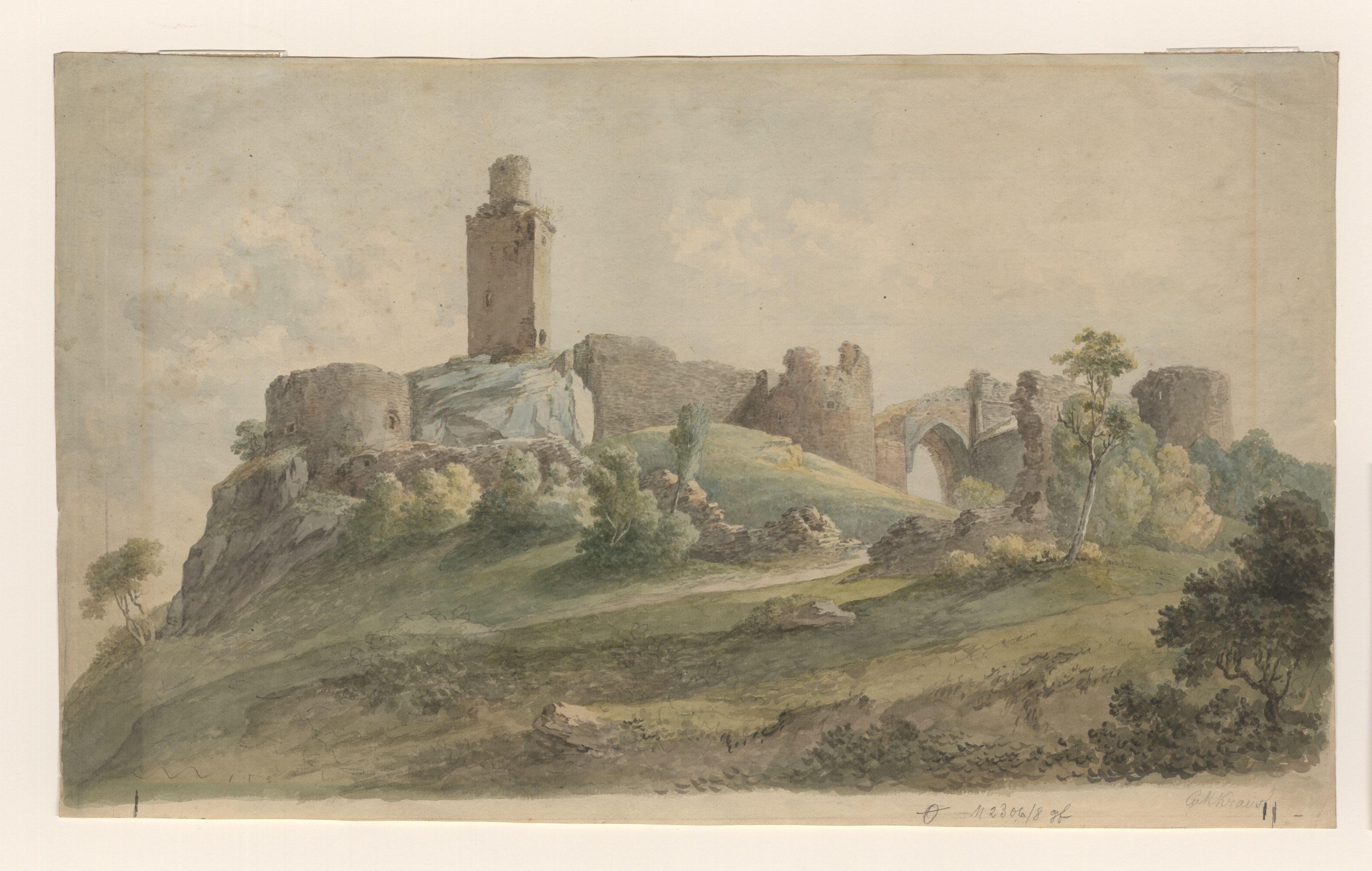 Georg Melchior Kraus, Ruine Falkenstein