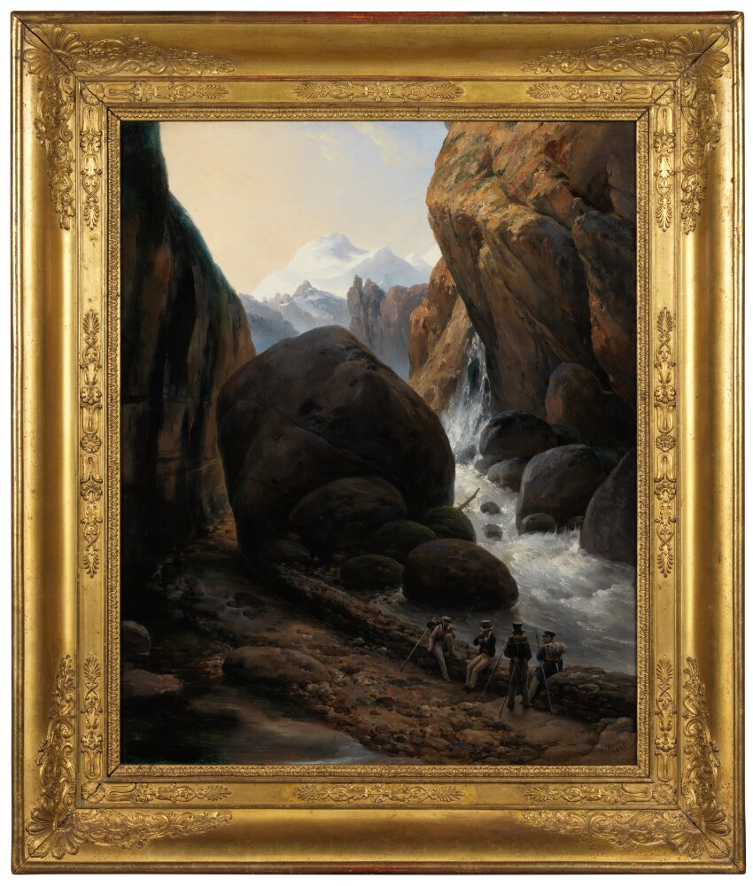 Horace Vernet, Wanderers Pausing in the Alps