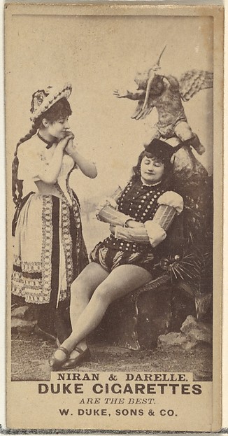 W. Duke, Sons & Co., Niran & Darelle, from the Actors and Actresses series (N145-7) issued by Duke Sons & Co. to promote Duke Cigarettes