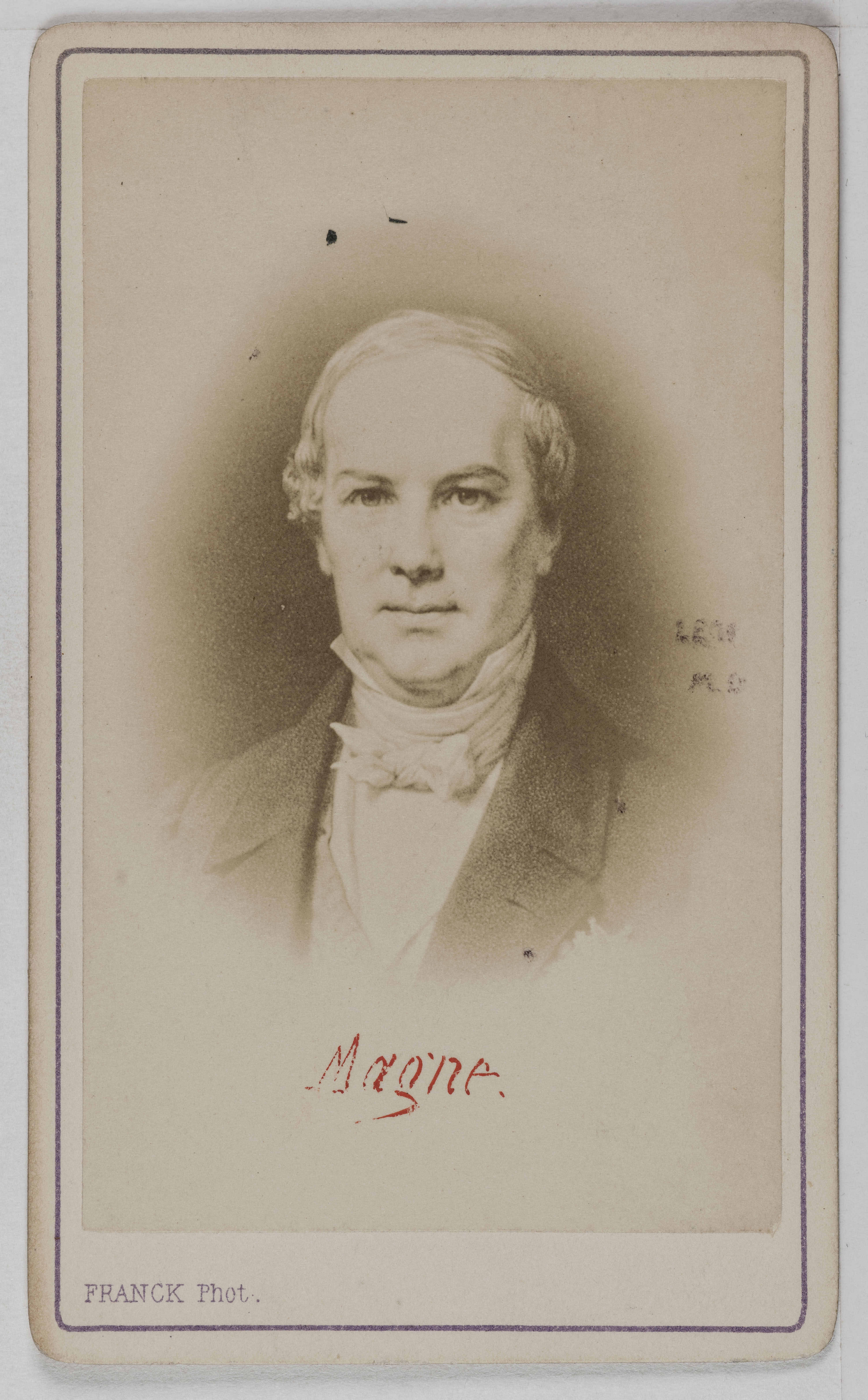 Franck, Portrait de Magne Pierre, (homme politique)