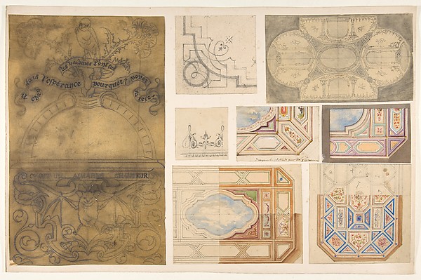Jules-Edmond-Charles Lachaise, Eight designs for a ceiling