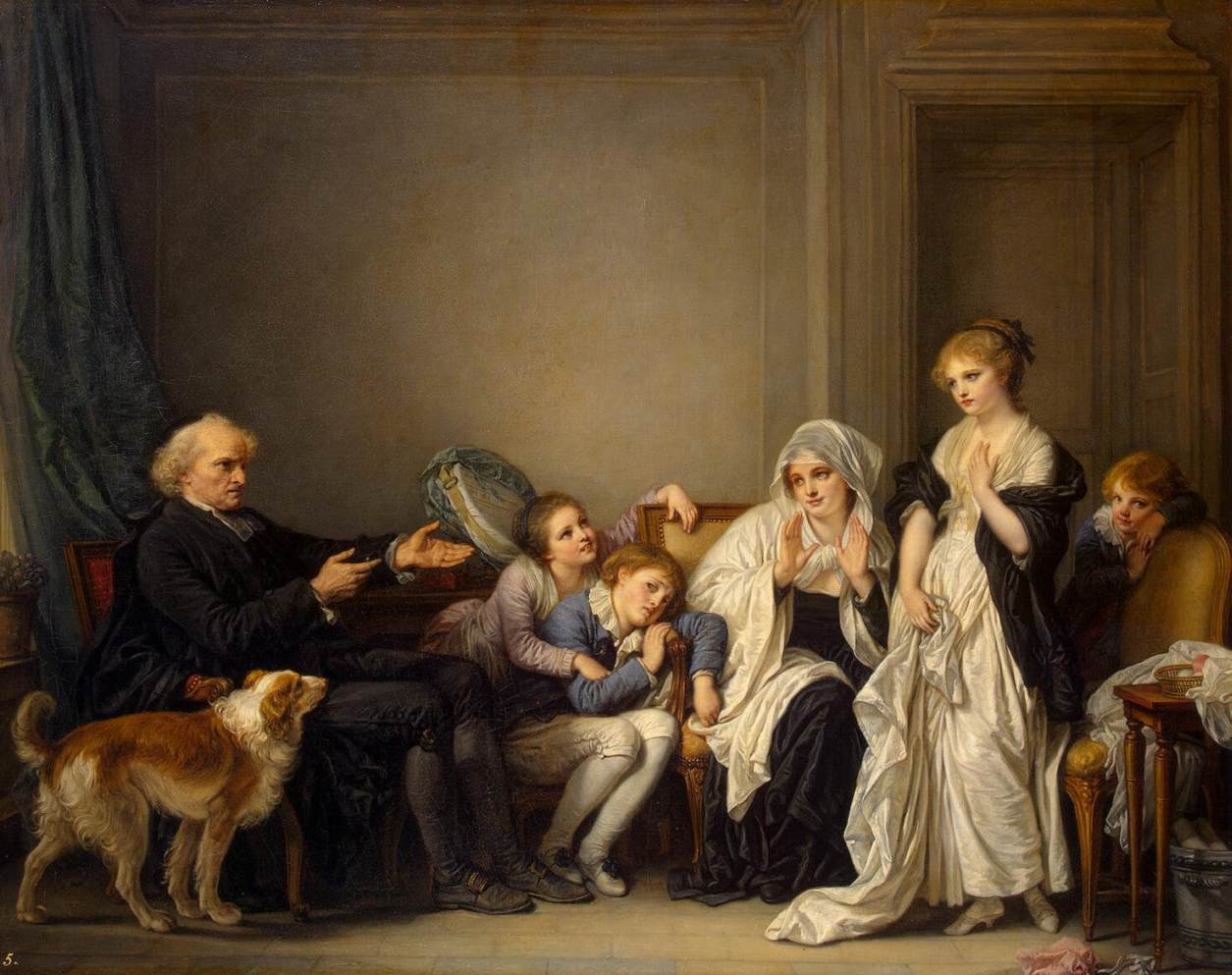 Jean-Baptiste Greuze, Widow and Her Priest