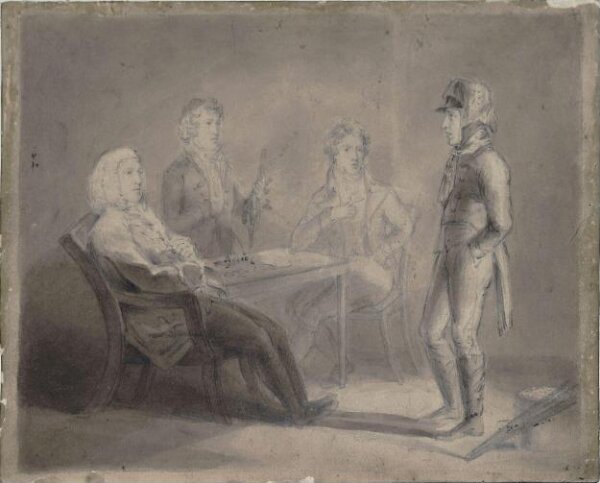 Unknown, Four male figures