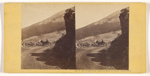 John P. Soule, Mt. Washington Carriage Road at Ledge - looking down.