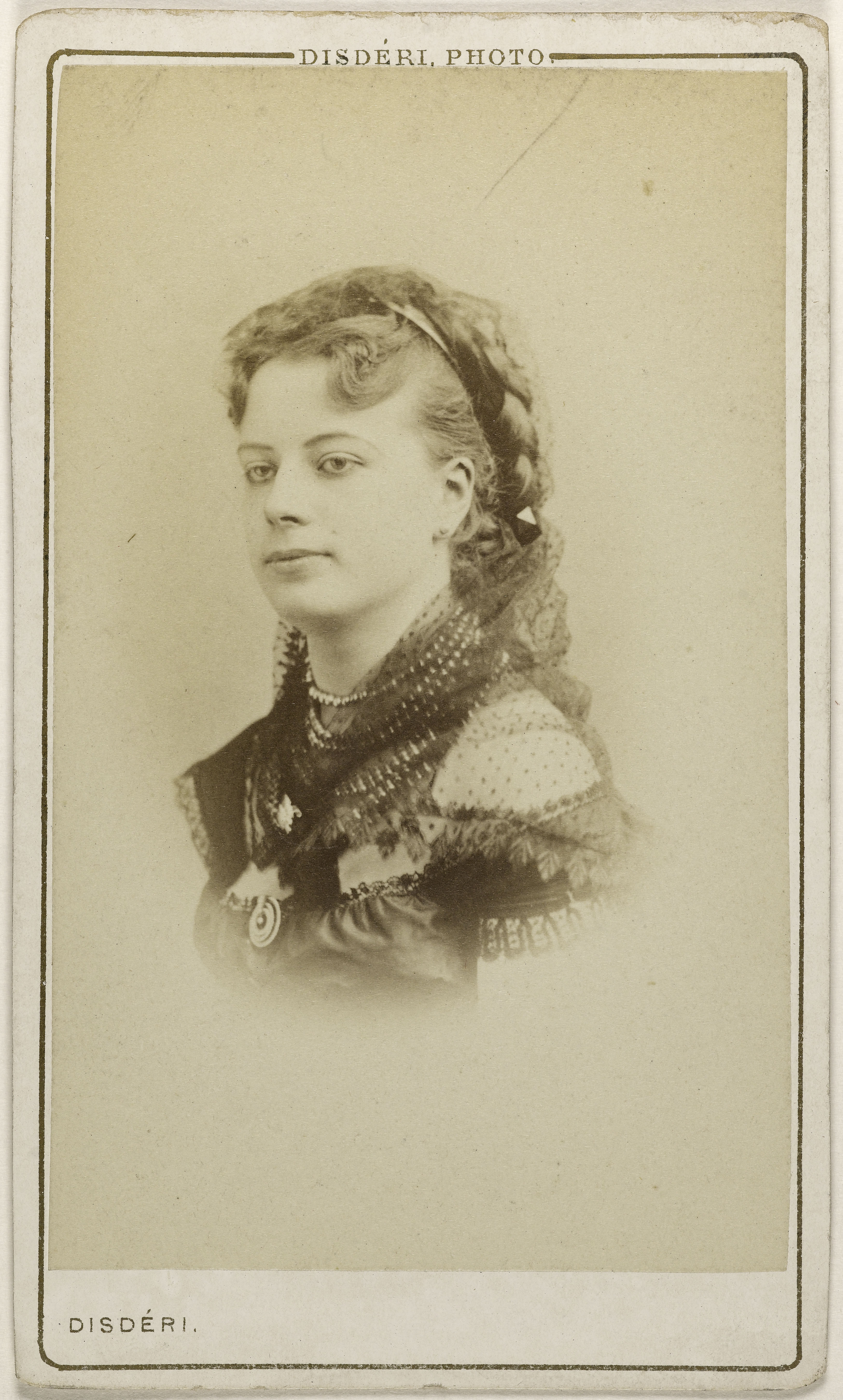 André-Adolphe-Eugène Disdéri, Portrait de Bell d'Angèle, (sœur de Mary Bell), (actrice)