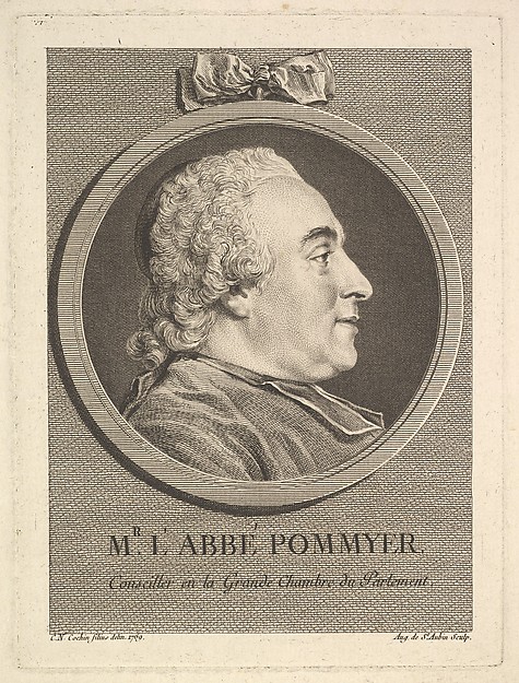 Augustin de Saint-Aubin, Portrait of L'Abbé Pommyer