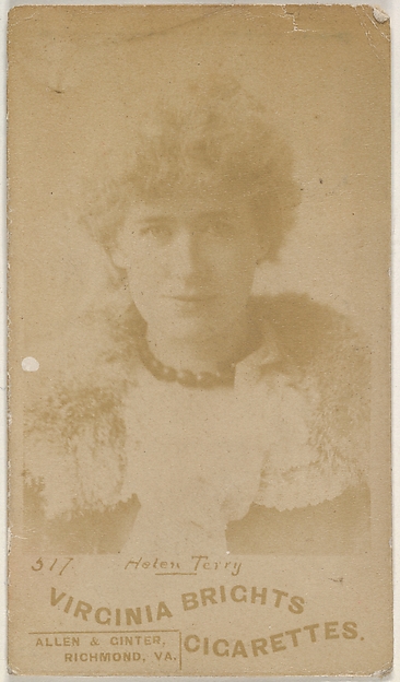 Allen & Ginter, Card 517, Helen Terry, from the Actors and Actresses series (N45, Type 6) for Virginia Brights Cigarettes
