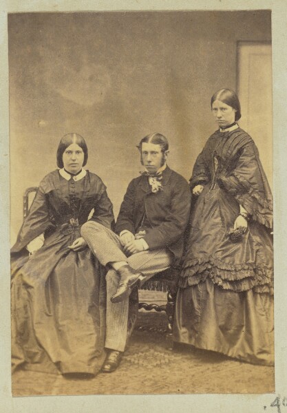 Unknown, [Portrait of man and two women]