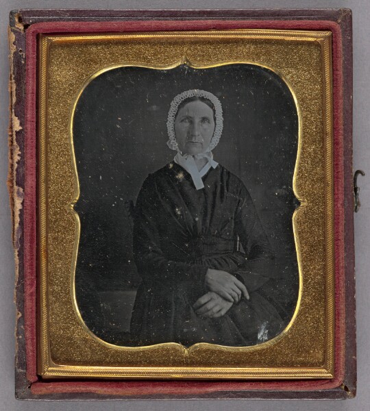 Unknown, [Portrait of a Seated Elderly Woman in Matron Cap]