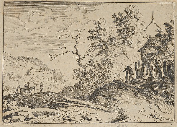 Allart van Everdingen, The Hut with the Ruinous Hedge