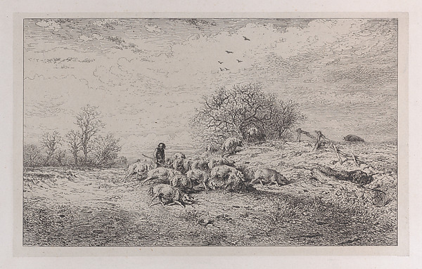 Charles Jacque, The Truffle Hunter