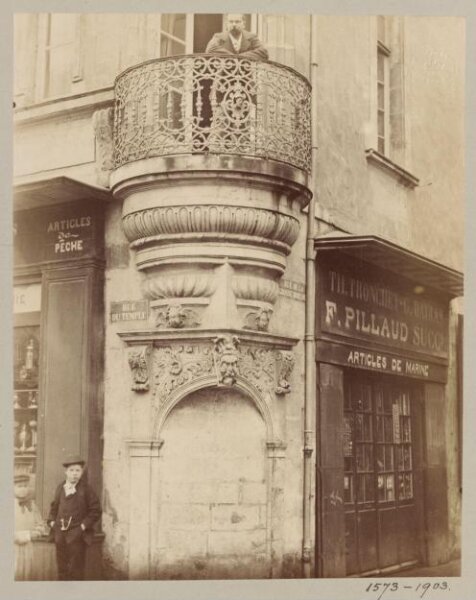 Atget, Jean-Eugène-Auguste, Balcony of house, La Rochelle, France